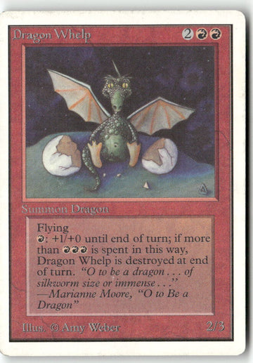MTG Dragon Whelp Unlimited Edition LP Magic The Gathering