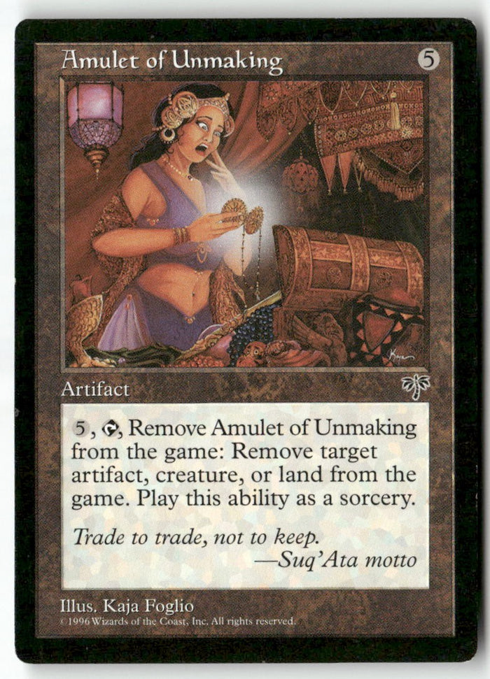 MTG Amulet of Unmaking Mirage LP Magic The Gathering