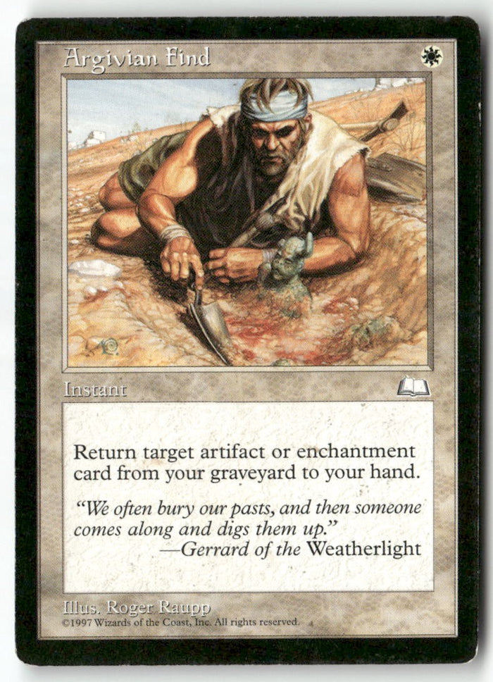 MTG Argivian Find Weatherlight LP Magic The Gathering