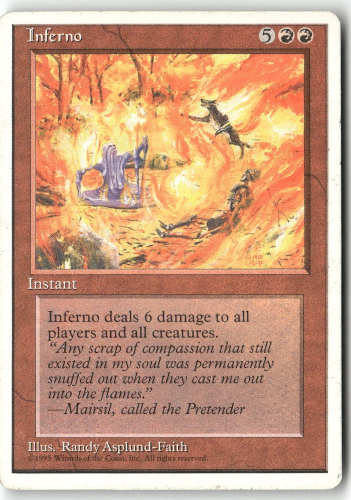 MTG Inferno Fourth Edition LP Magic The Gathering