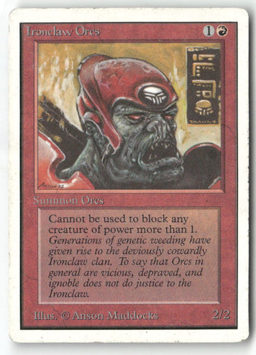 MTG Ironclaw Orcs Unlimited Edition LP Magic The Gathering