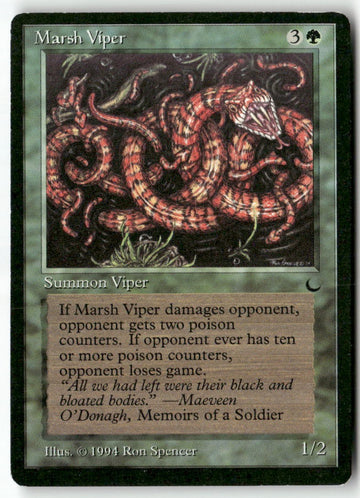 MTG Marsh Viper The Dark LP Magic The Gathering