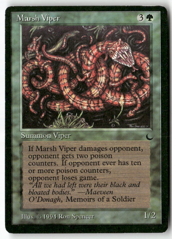 MTG Marsh Viper The Dark LP Magic The Gathering