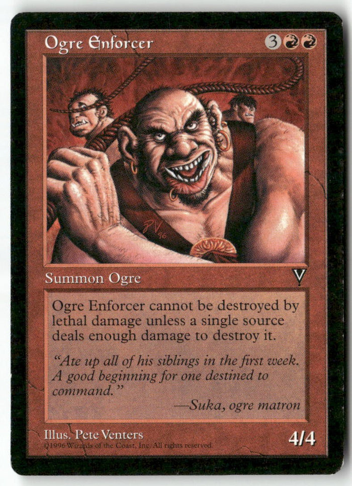 MTG Ogre Enforcer Visions LP Magic The Gathering
