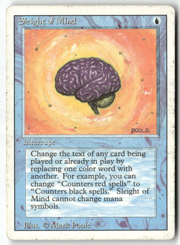 MTG Sleight of Mind Revised Edition LP Magic The Gathering