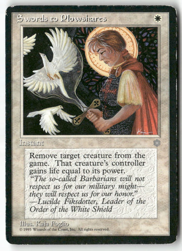 MTG Swords to Plowshares Ice Age LP Magic The Gathering