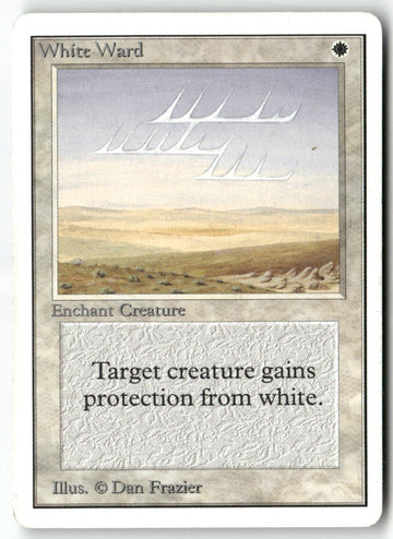 MTG White Ward Unlimited Edition LP Magic The Gathering