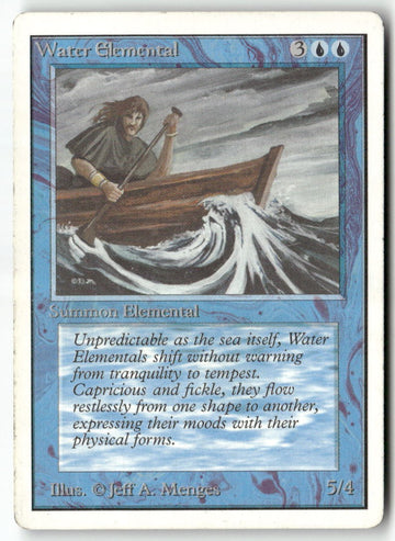 MTG Water Elemental Unlimited Edition LP Magic The Gathering