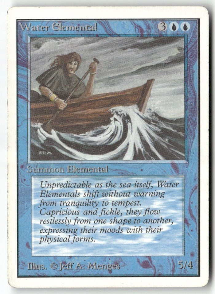 MTG Water Elemental Unlimited Edition LP Magic The Gathering