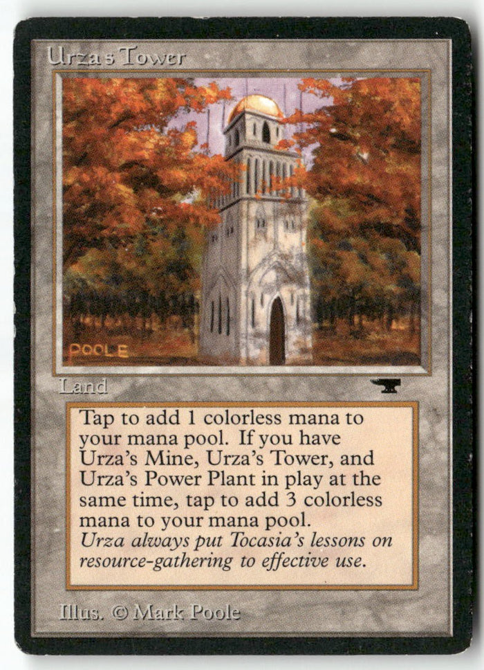 MTG Urza's Tower (Forest) Antiquities LP Magic The Gathering