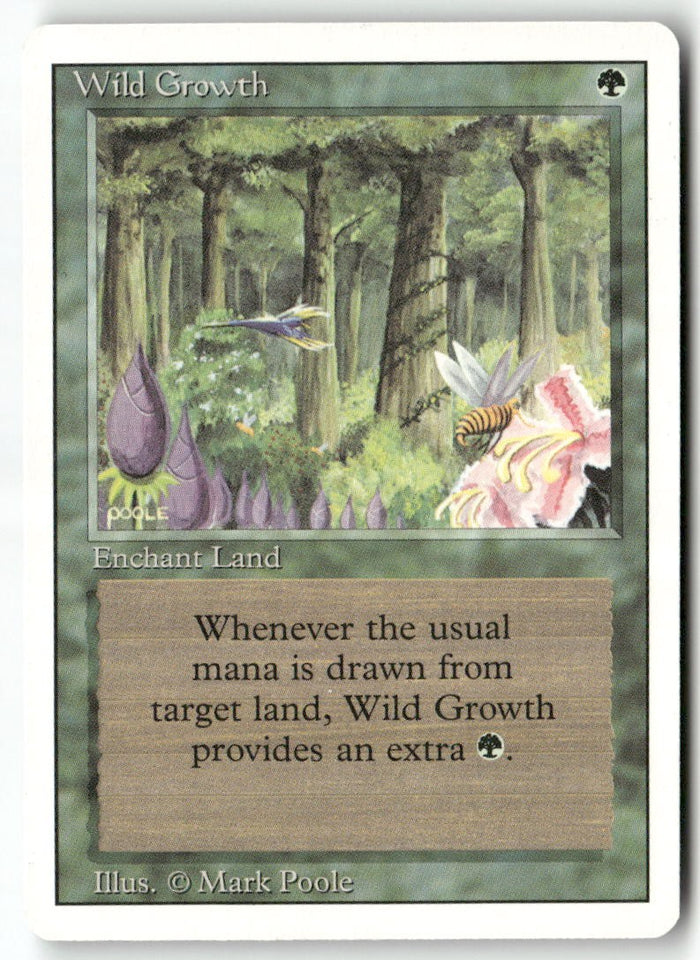 MTG Wild Growth Revised Edition LP Magic The Gathering