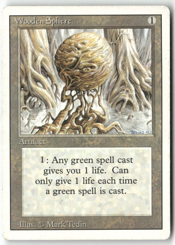 MTG Wooden Sphere Revised Edition LP Magic The Gathering