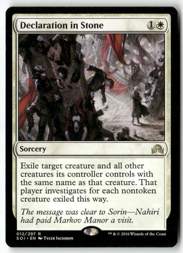 MTG Declaration in Stone Shadows over Innistrad LP Magic The Gathering