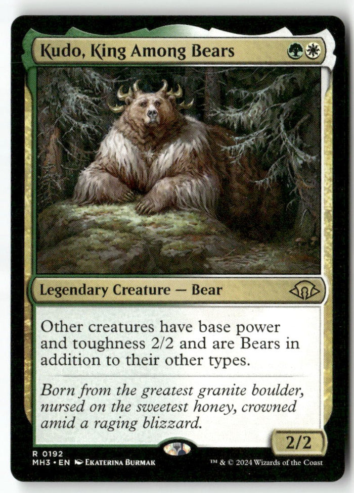 MTG Kudo, King Among Bears Modern Horizons 3 LP Magic The Gathering