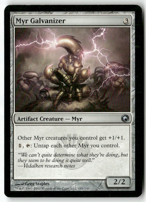 MTG Myr Galvanizer Scars of Mirrodin LP Magic The Gathering