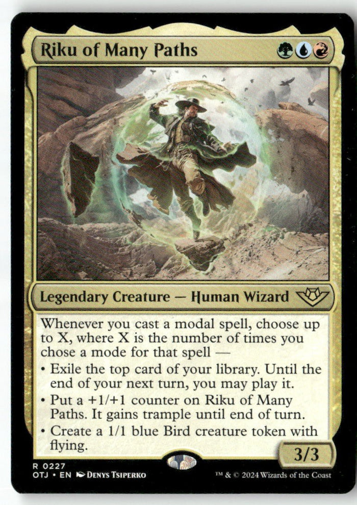 MTG Riku of Many Paths Outlaws of Thunder Junction LP Magic The Gathering
