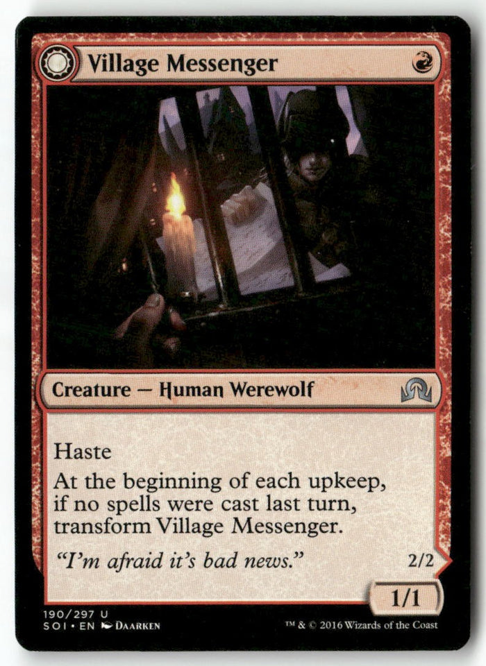 MTG Village Messenger Shadows over Innistrad LP Magic The Gathering