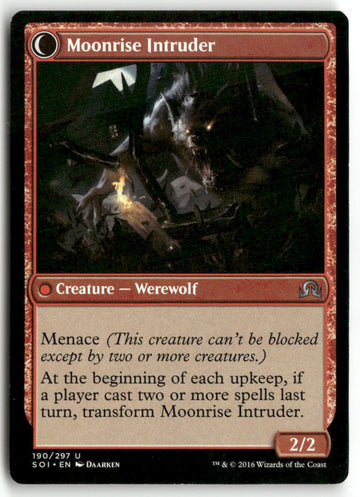 MTG Village Messenger Shadows over Innistrad LP Magic The Gathering (back)