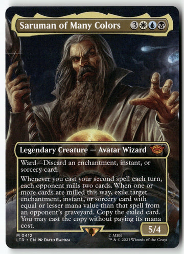 MTG Saruman of Many Colors (Borderless) Universes Beyond: The Lord of the Rings