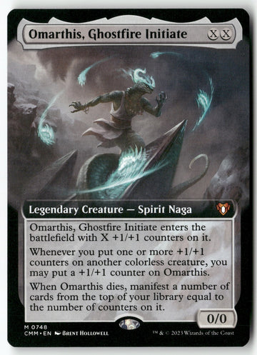 MTG Omarthis, Ghostfire Initiate (Extended Art) Commander Masters