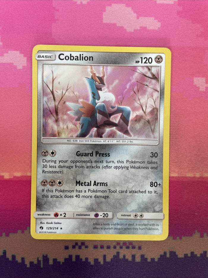 Pokemon Card Cobalion Lost Thunder Holo Rare 129/214 Near Mint