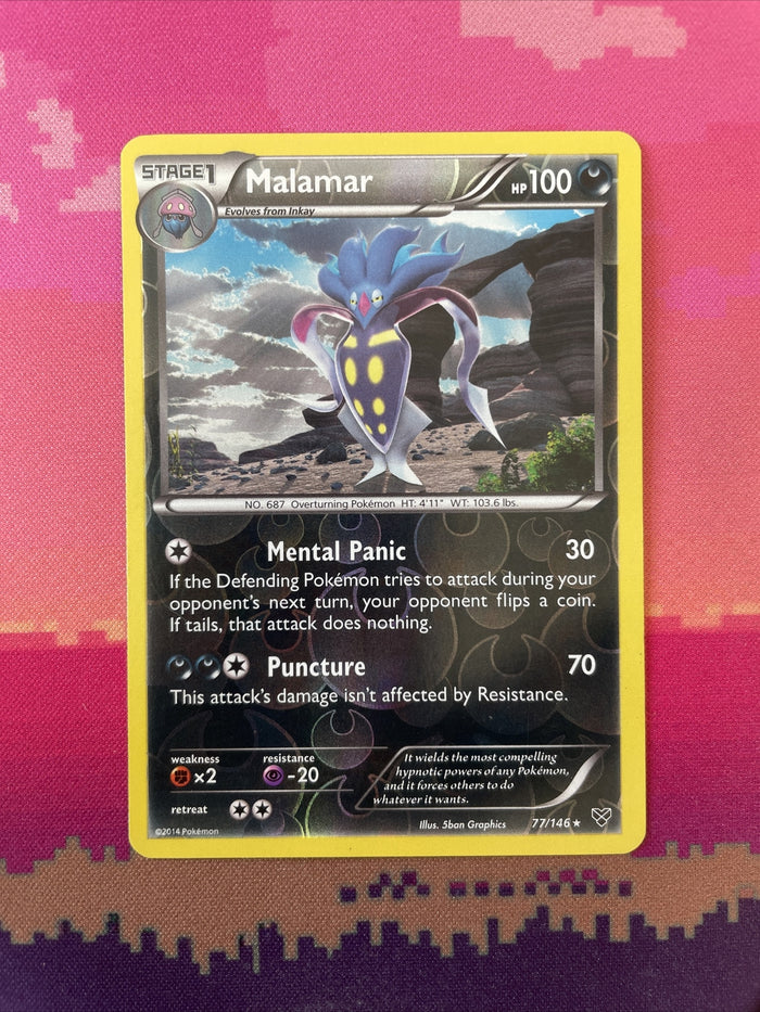 Pokemon Card Malamar XY Base Set Reverse Holo Rare 77/146 NM