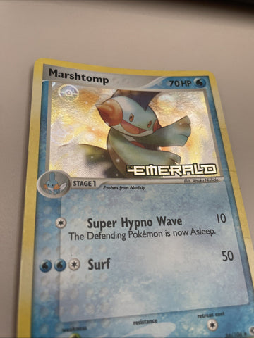 Marshtomp 36/106 | EX Emerald | Stamped Reverse Holo | English Pokemon | LP (back)