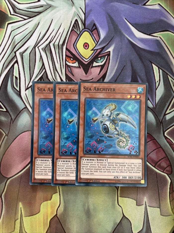 SDPL-EN003 x3 Sea Archiver Super Rare Excellent Condition Yugioh