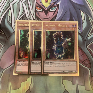 MAGO-EN005 x3 Infernity Mirage Gold Rare Excellent Condition Yugioh