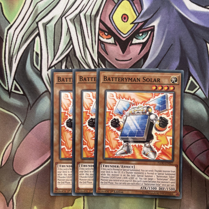 FLOD-EN027 x3 Batteryman Solar Common Excellent Condition Yugioh