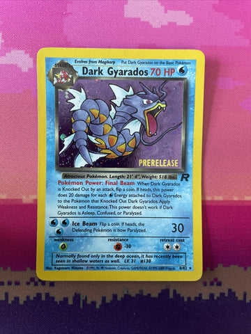 Pokemon Card Dark Gyarados Team Rocket Prerelease 8/82 Near Mint