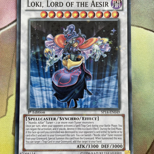 SP14-EN049 Loki, Lord Of The Aesir Starfoil NM Yugioh Card
