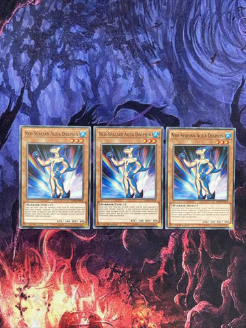 LED6-EN018 Yugioh 3x Neo-Spacian Aqua Dolphin |Common Near mint Mixed Ed
