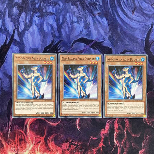 LED6-EN018 Yugioh 3x Neo-Spacian Aqua Dolphin |Common Near mint Mixed Ed