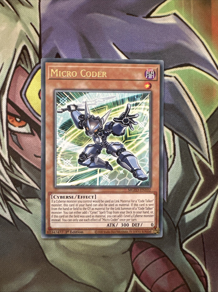 MGED-EN102 Micro Coder Rare 1st Edition NM Yugioh Card