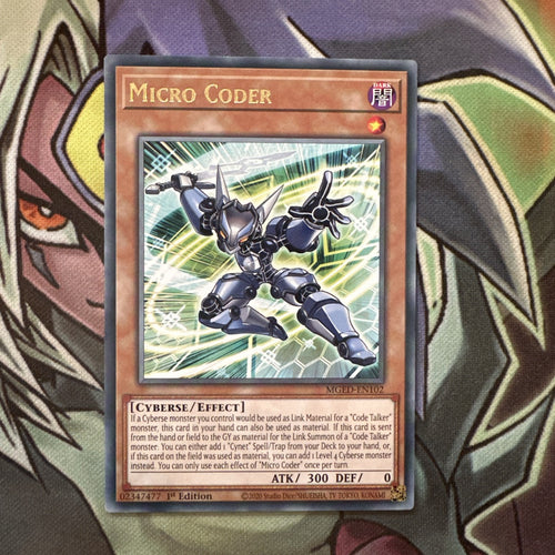 MGED-EN102 Micro Coder Rare 1st Edition NM Yugioh Card
