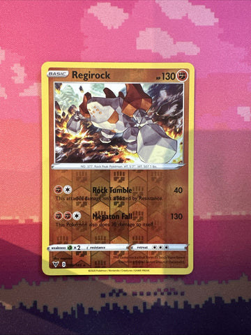 Pokemon Card Regirock Vivid Voltage Reverse Holo Rare 089/185 Near Mint
