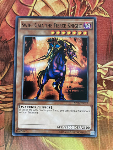 AP08-EN017  Swift Gaia the Fierce Knight Common Unl Edition YuGiOh (NM)