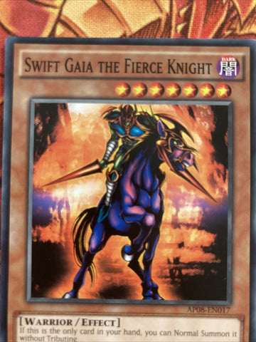 AP08-EN017  Swift Gaia the Fierce Knight Common Unl Edition YuGiOh (NM) (back)