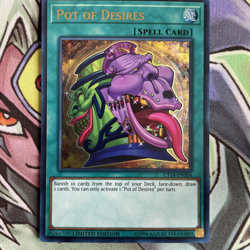 CT14-EN004 Pot Of Desires Ultra Rare Limited Edition NM Yugioh Card