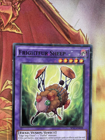 SP17-EN038 Frightfur Sheep 1st Edition Starfoil Rare played Yugioh (back)