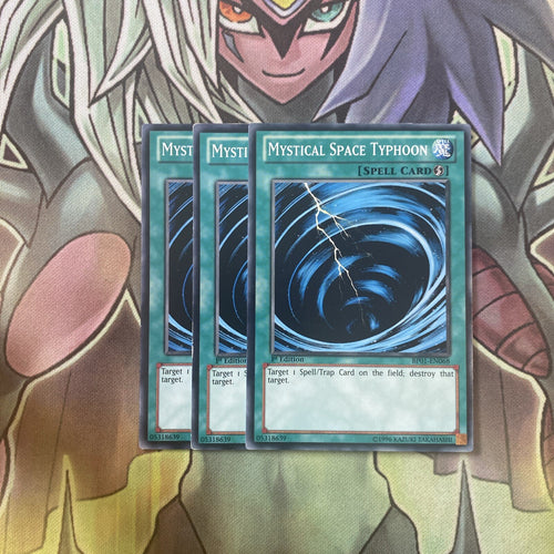 BP01-EN068 x3 Mystical Space Typhoon Common Excellent Condition Yugioh