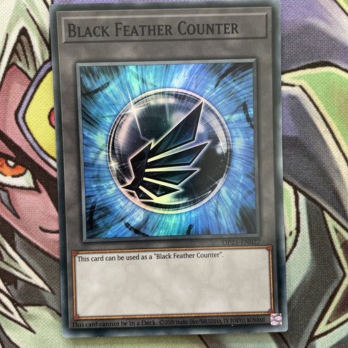 OP21-EN027 Black Feather Counter Super Rare Unlim Edition NM Yugioh