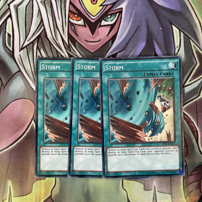 AP07-EN023 x3 Storm Common Excellent Condition Yugioh