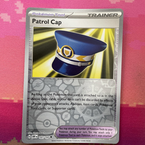 Pokemon Card Patrol Cap Obsidian Flames Reverse Holo 191/197 Near Mint