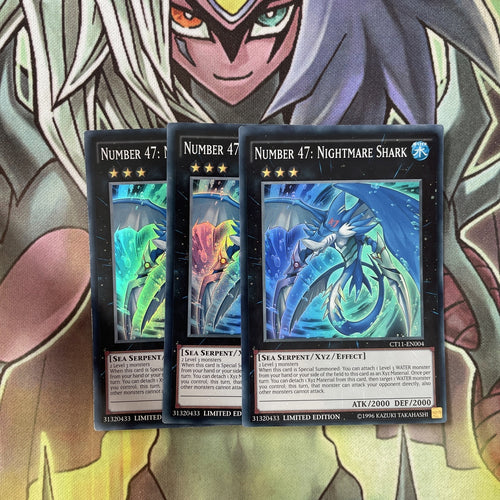 CT11-EN004 x3 Number 47: Nightmare Shark Super Rare Excellent Condition Yugioh