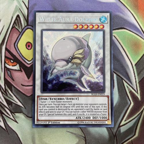 BLLR-EN019 White Aura Dolphin Secret Rare 1st Edition NM Yugioh Card