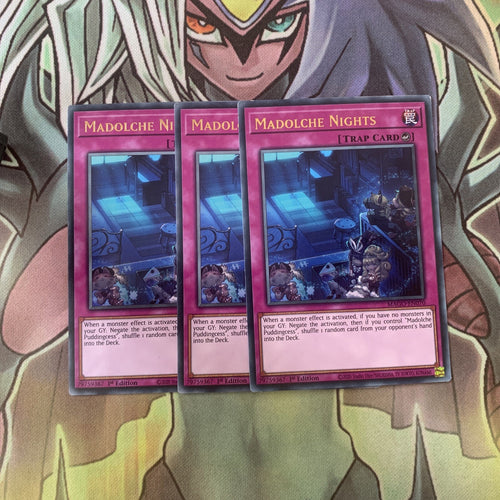 MAGO-EN070 x3 Madolche Nights Rare Excellent Condition Yugioh