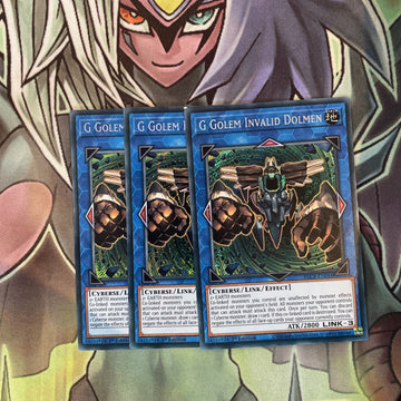 BLCR-EN044 x3 G Golem Invalid Dolmen Secret Rare Excellent Condition Yugioh