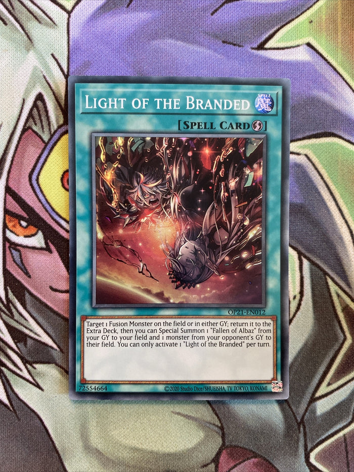 OP21-EN012 Light Of The Branded Super Rare Unlimited Edition NM Yugioh Card